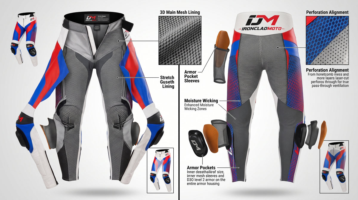 IroncladMoto Liberty-X Track Leather Pants