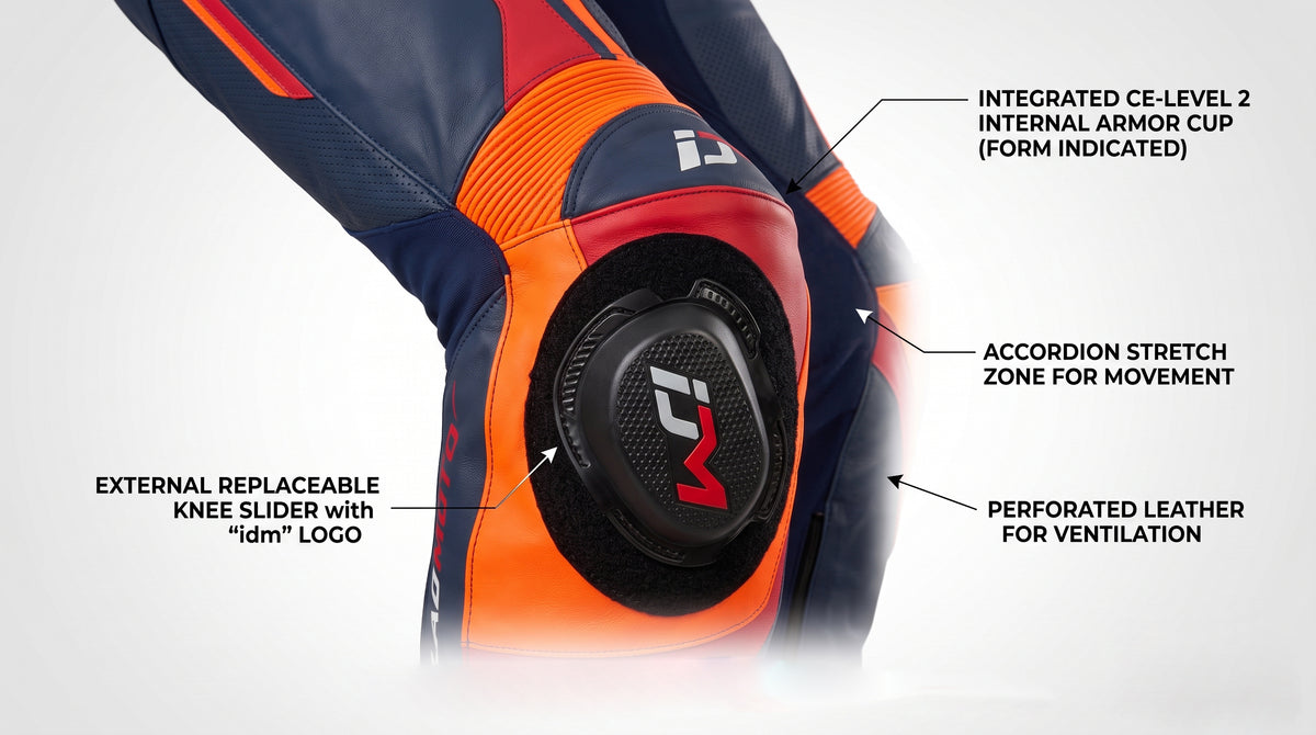 IroncladMoto Cobalt-Flame Leather Racing Pants