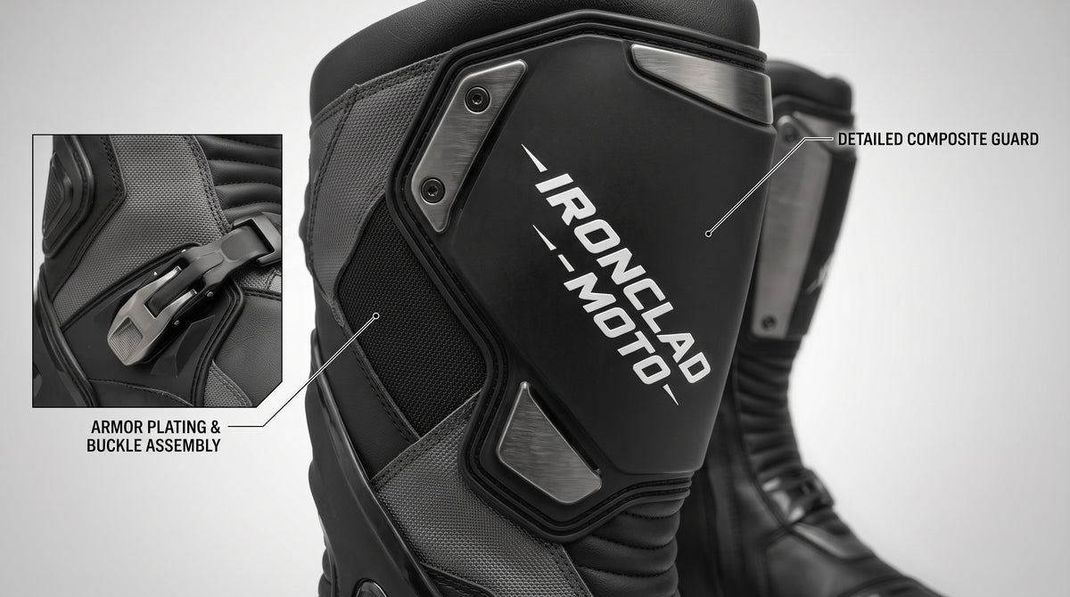 IroncladMoto Monolith Armor Motorcycle Boots