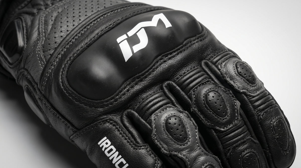 IroncladMoto Operative Black Leather Gloves