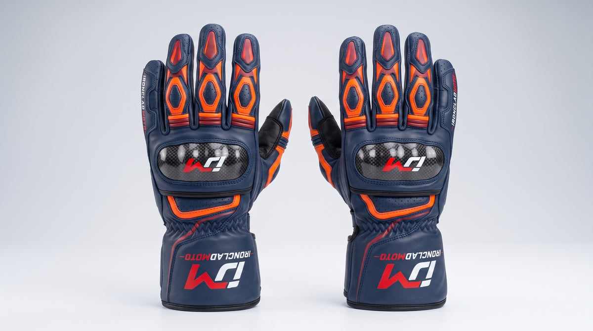 IroncladMoto Twilight Ember Carbon Gauntlets Gloves