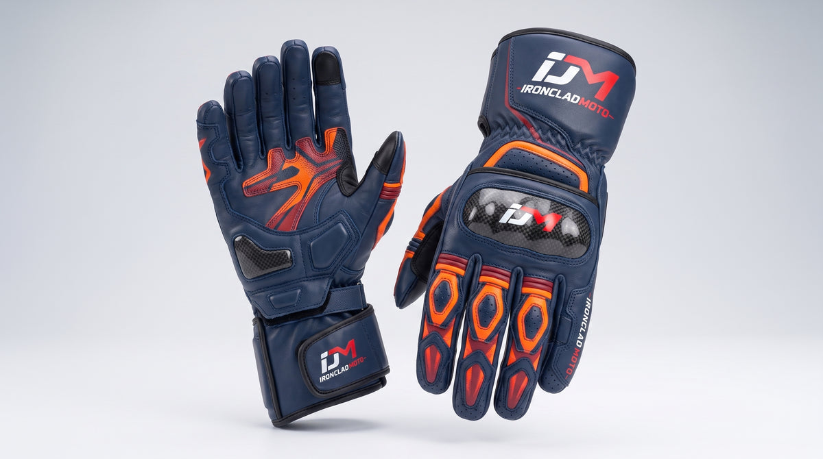 IroncladMoto Twilight Ember Carbon Gauntlets Gloves
