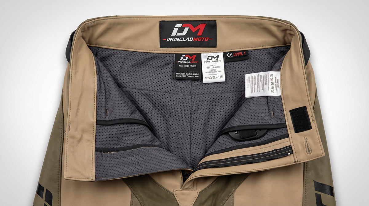 IroncladMoto Dune-Stalker Leather Racing Pants