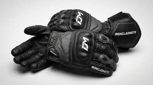 IroncladMoto Operative Black Leather Gloves