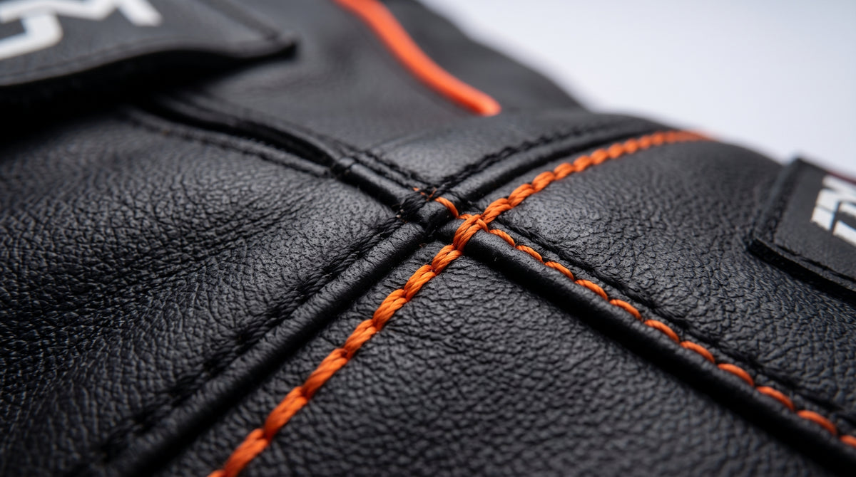 IroncladMoto Neon-Edge Red Leather Riding Pants